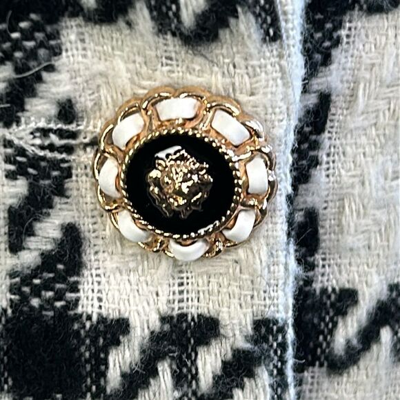 POL Black With Plaid With Beaded Buttons Jacket - Picture 3 of 7